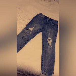 Vintage Light-Washed Denim Jeans